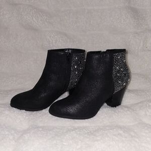 Style&Co Chic Black Ankle Boots with Sparkling Accents